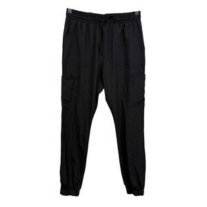 Elite Med Women Performance Scrub Pants Cargo Pockets Drawstring Waist Black M